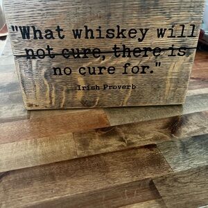Rustic Wooden Wall Art with Irish Proverb
